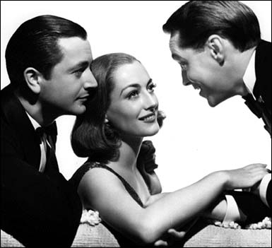 With Robert Young, left, and Franchot Tone.