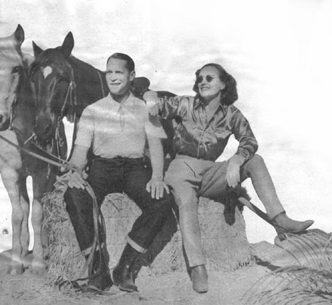 1937. At the B-Bar-H ranch in Palm Springs.