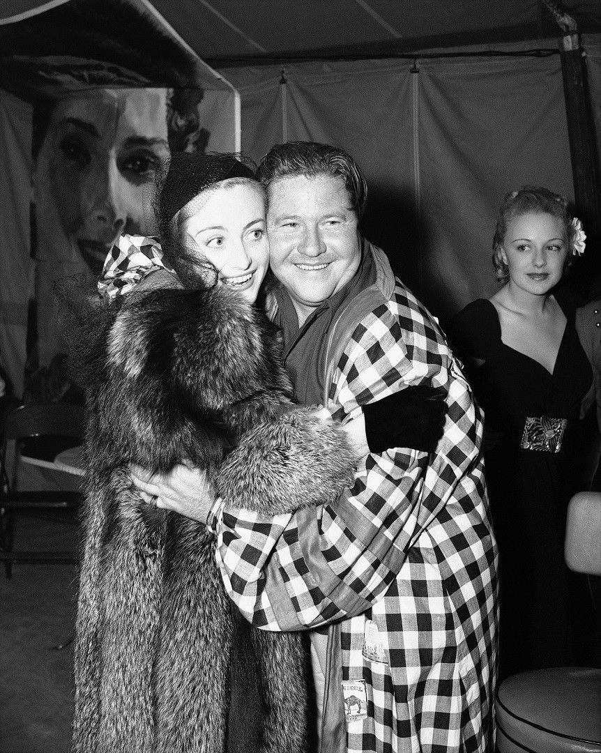 October 28, 1937, with old NYC friend, comedian Jack Oakie.