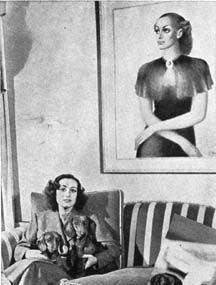 A 1937 shot of Joan's home; painting by Edward Biberman.