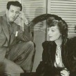 May 16, 1939. On the set of 'The Women' with designer Adrian.