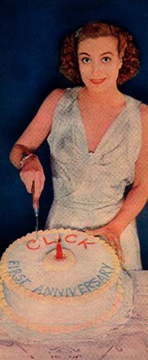The first anniversary of 'Click' magazine, circa 1939.