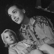 1937. On the set of 'The Last of Mrs. Cheyney' with niece Joanie LeSueur.