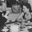 January 1940 at NYC's The Colony restaurant with ex-husband Franchot Tone.