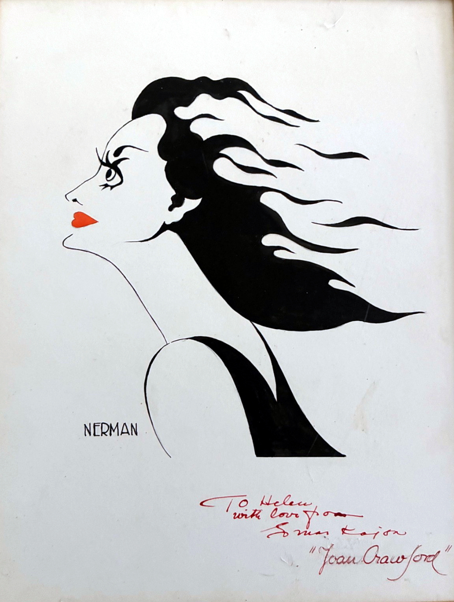 Joan Crawford by Einar Nerman, 1940s.