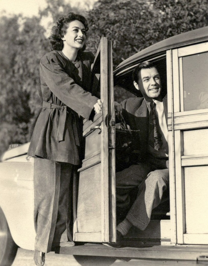 1944. Candid with husband Phil Terry.