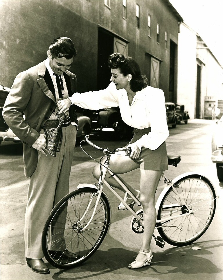 1941. On the MGM lot with Clark Gable.