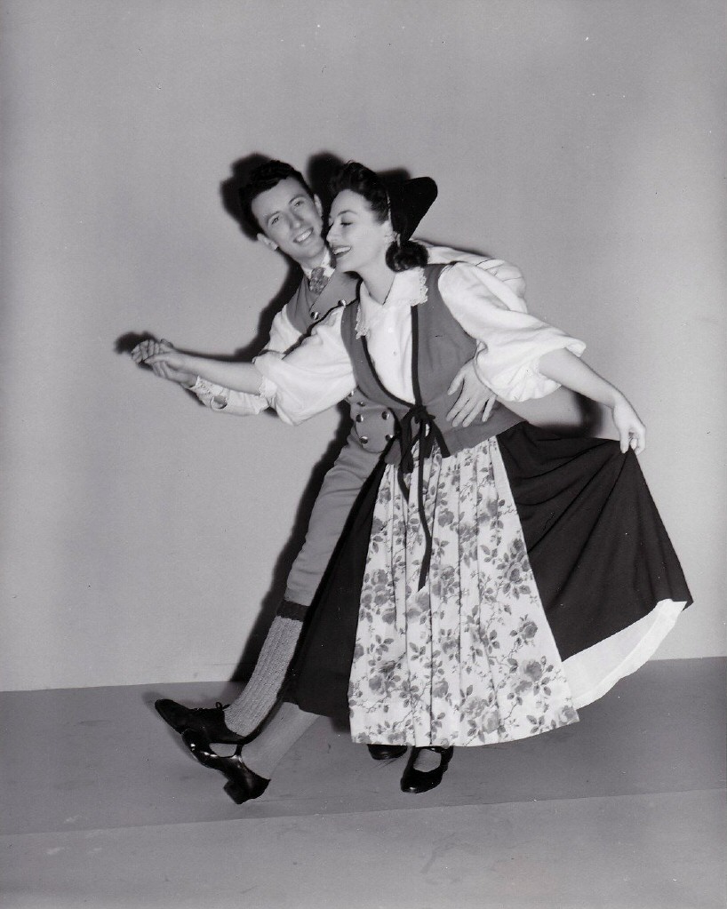 1941. Publicity for 'A Woman's Face.' Doing 'The Weaving Dance' with David Tihmar.