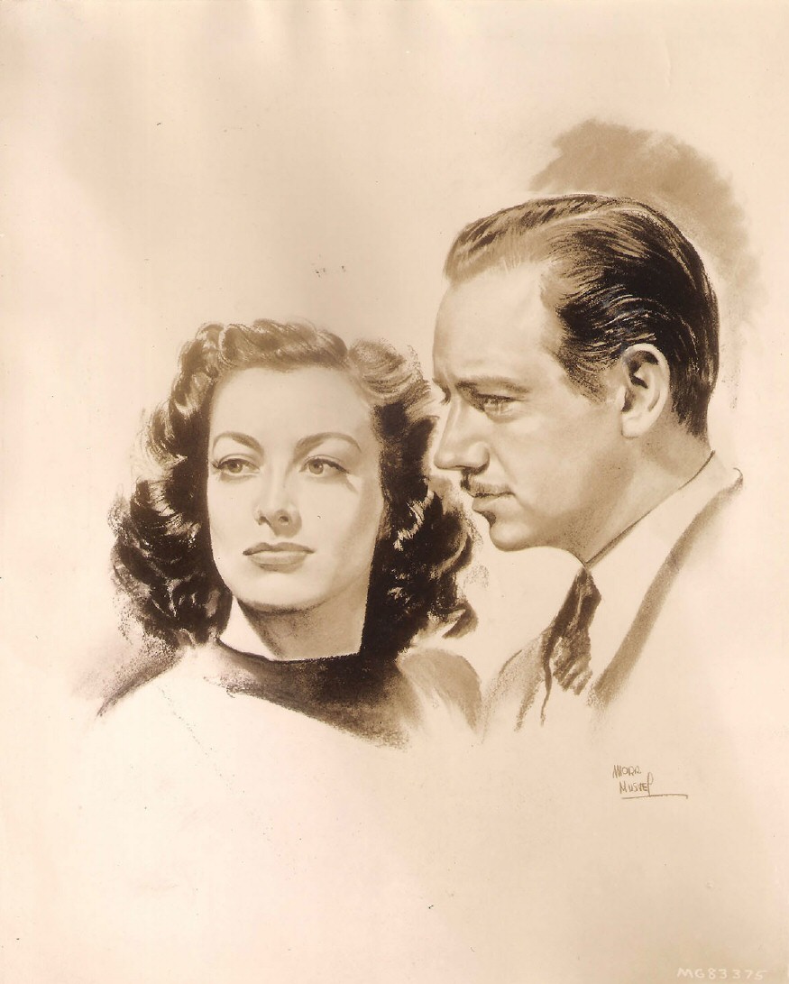 1941 MGM publicity drawing for 'A Woman's Face.'