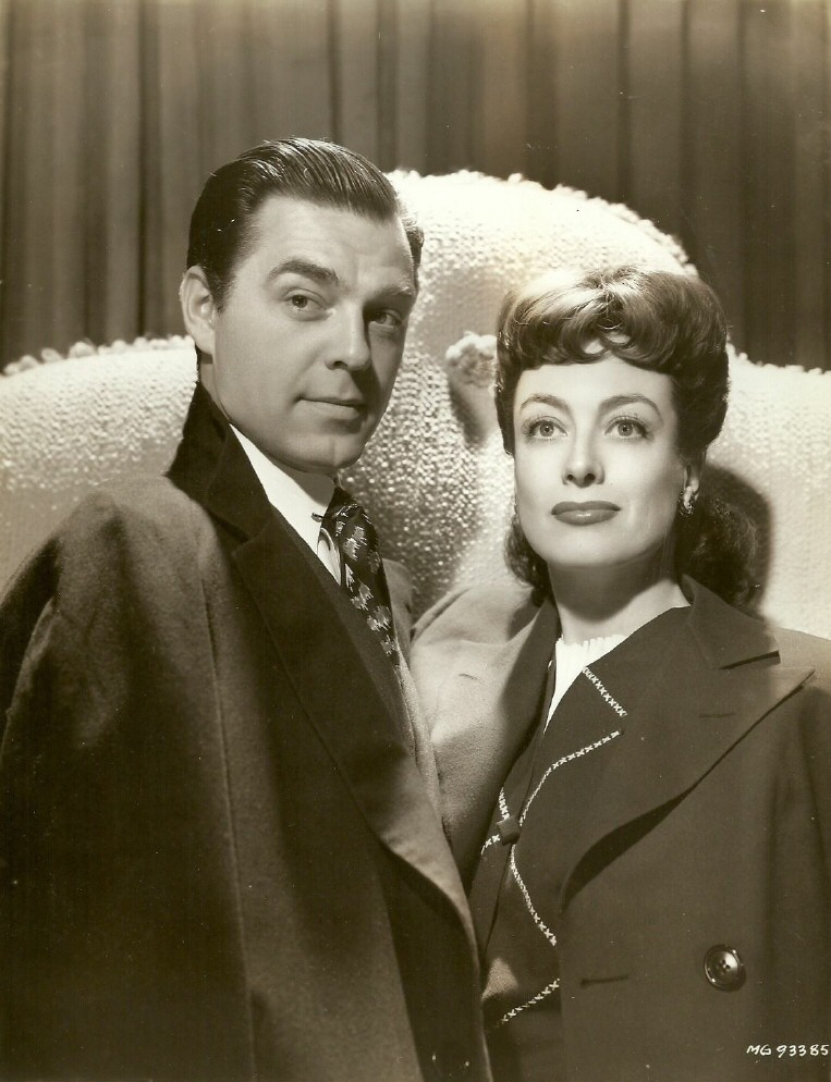 1943 publicity with husband Phillip Terry.