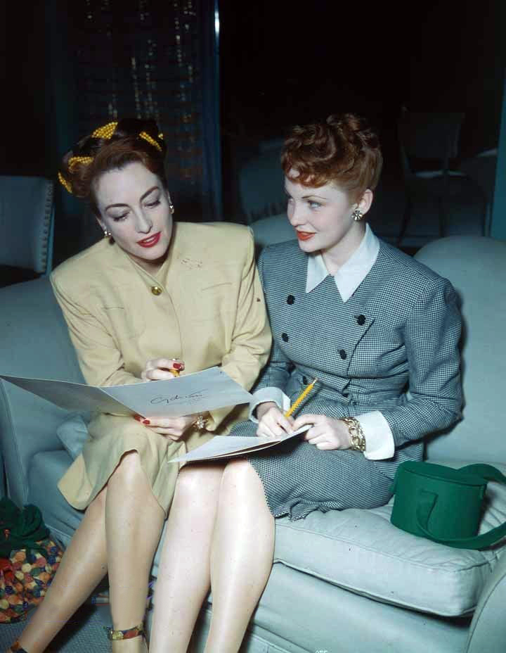 1944. With Joan Leslie.