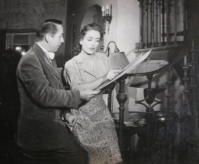 1944. On the 'Mildred Pierce' set.