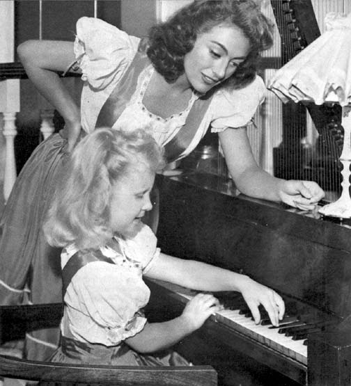 1945, at home with Christina.