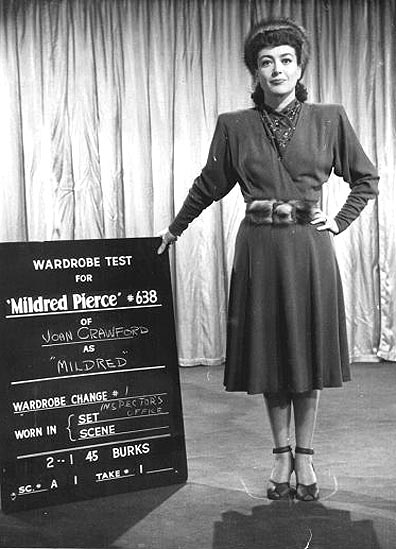 Wardrobe test for 'Mildred Pierce.'