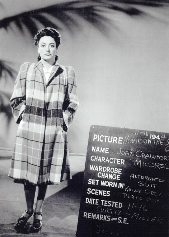 11/16/44. Wardrobe test for 'Mildred Pierce.'