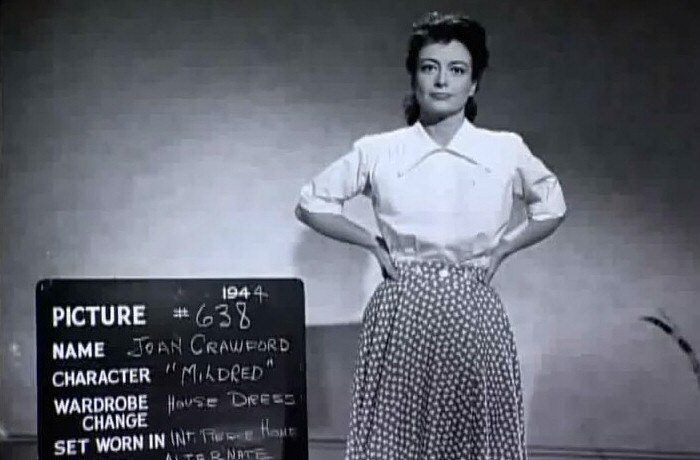 1944 wardrobe test for 'Mildred Pierce.'