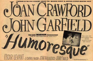 1946 newspaper ad. Tag line: 'Two who met and kissed and never should have met again!'