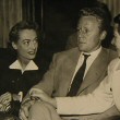 1947. At a press preview for 'Possessed,' with Van and Evie Johnson.