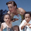 Circa 1949 with twins Cathy and Cindy.