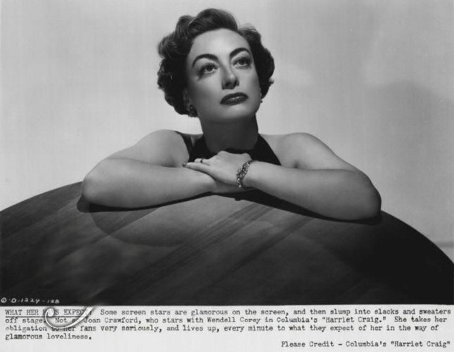 1950. Publicity for 'Harriet Craig' shot by Robert Coburn.