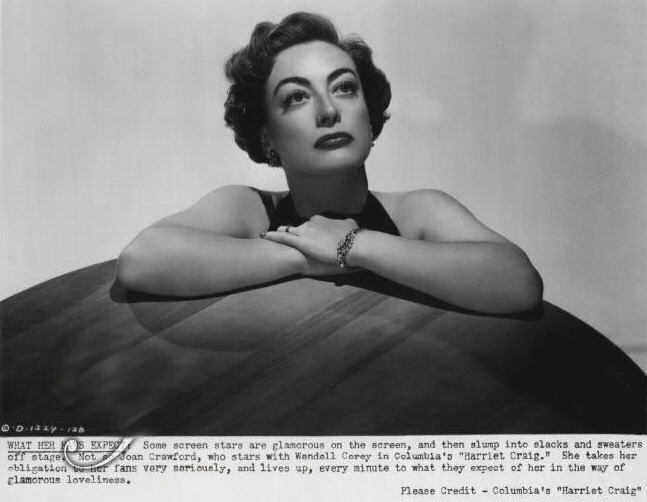 1950. Publicity for 'Harriet Craig' shot by Robert Coburn.