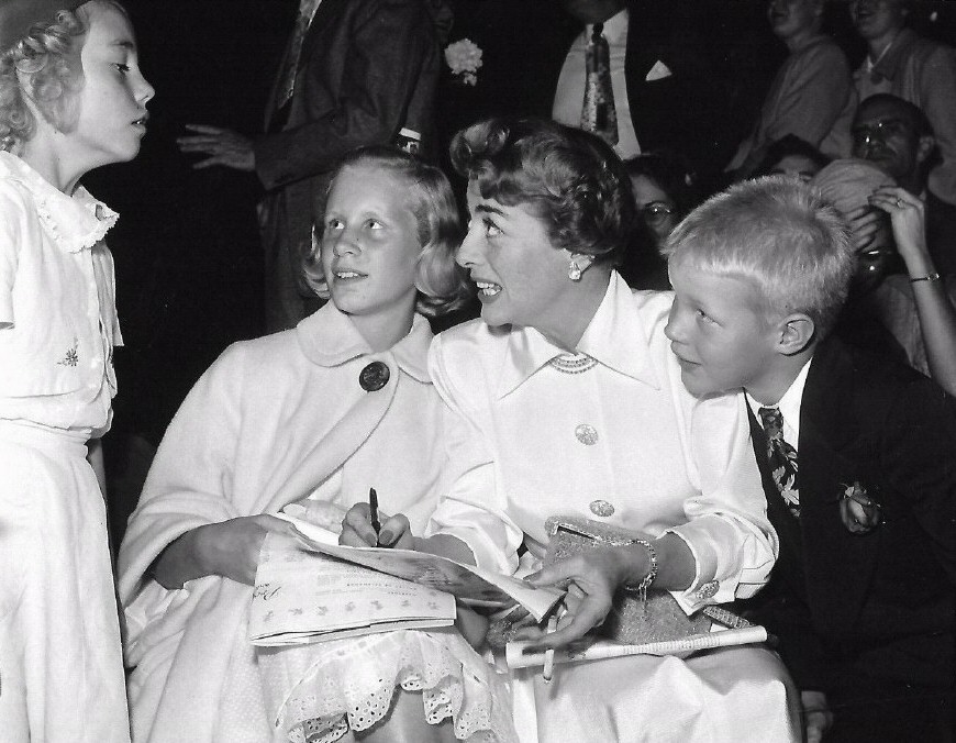 1950. With Christina and Christopher at the 'Ice Follies' show.