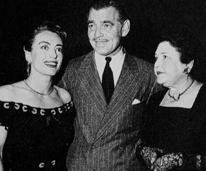 Circa 1949. With Clark Gable and Louella Parsons at the Brown Derby.