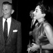 October 1955. At a Hollywood event with George Burns.
