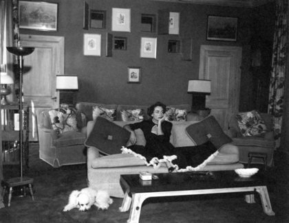 1949, in her home-theater room. Shot by Jack Woods.