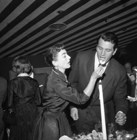 1954. With Rock Hudson.