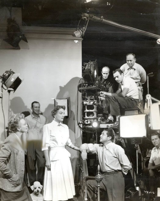 1951. On the set of 'Goodbye, My Fancy.'