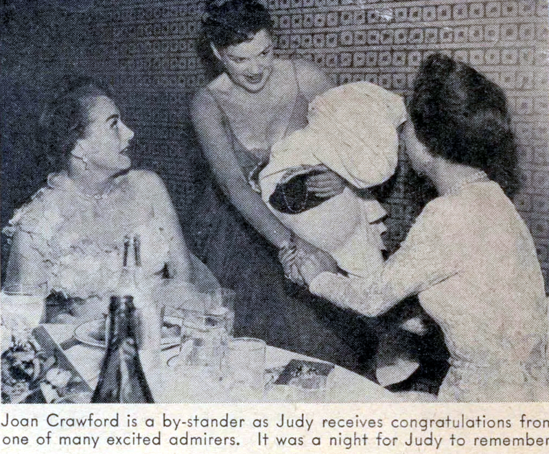 April 21, 1952, at Romanoff's with Judy Garland and Jane Wyman.