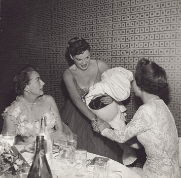 April 21, 1952. With Judy Garland and Jane Wyman at Romanoff's.