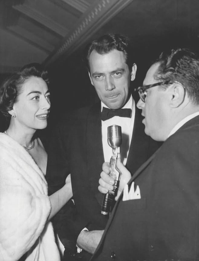 March 1953. With Paul Gregory at a Hollywood awards dinner.