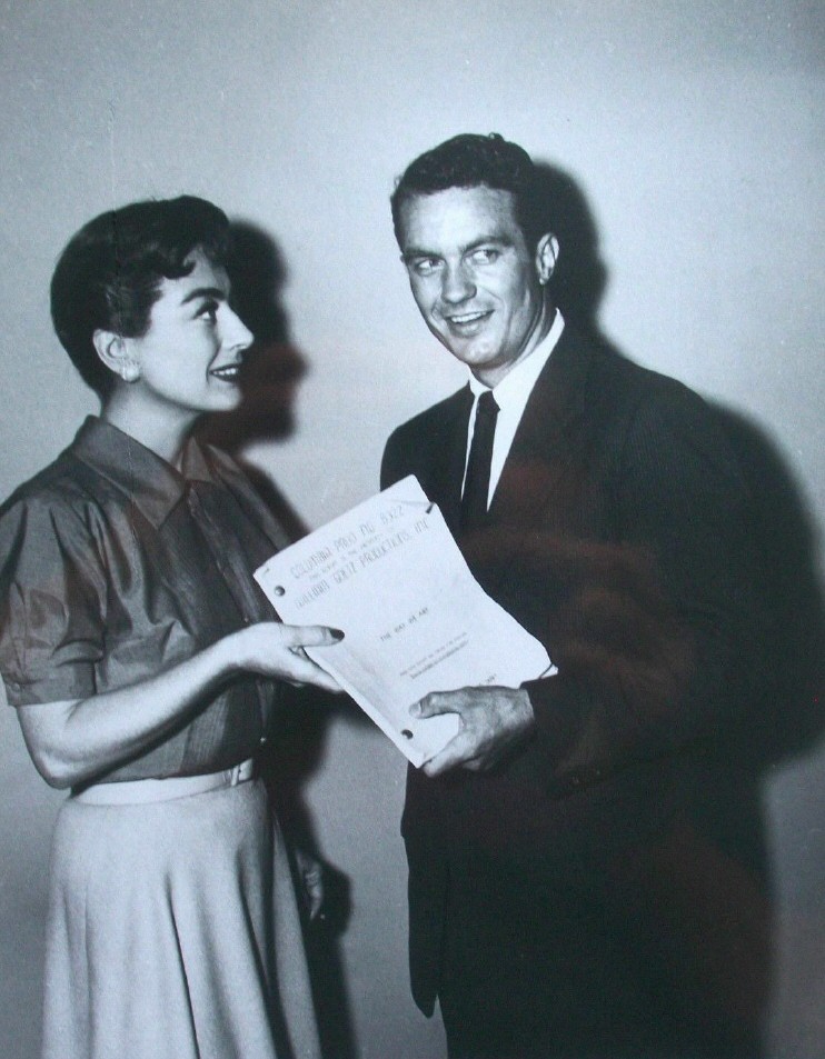 Publicity with Cliff Robertson for 'Autumn Leaves,' at this early stage titled, 'The Way We Are.'