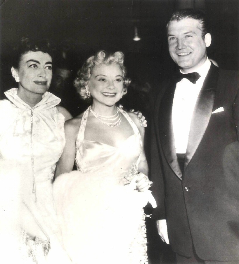 August 1954 at the premiere of 'The Egyptian' with Sonja Henie and George Reeves.