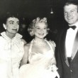 August 1954, at the premiere of 'The Egyptian' with Sonja Henie and George Reeves.