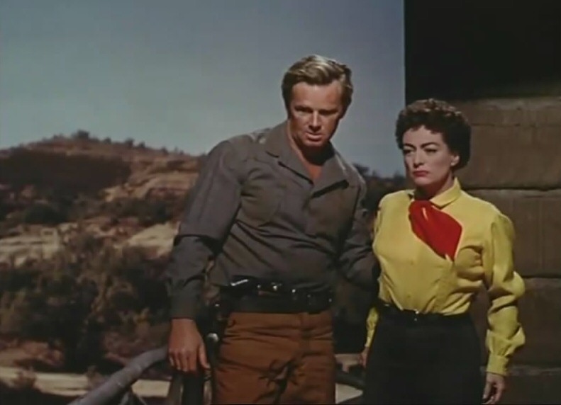 1954. 'Johnny Guitar' screen shot with Sterling Hayden.