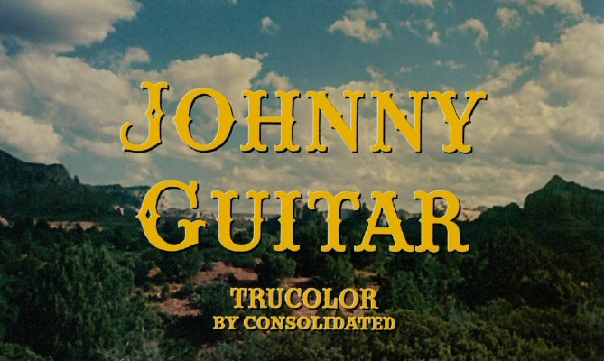 1954. 'Johnny Guitar' title screen shot.