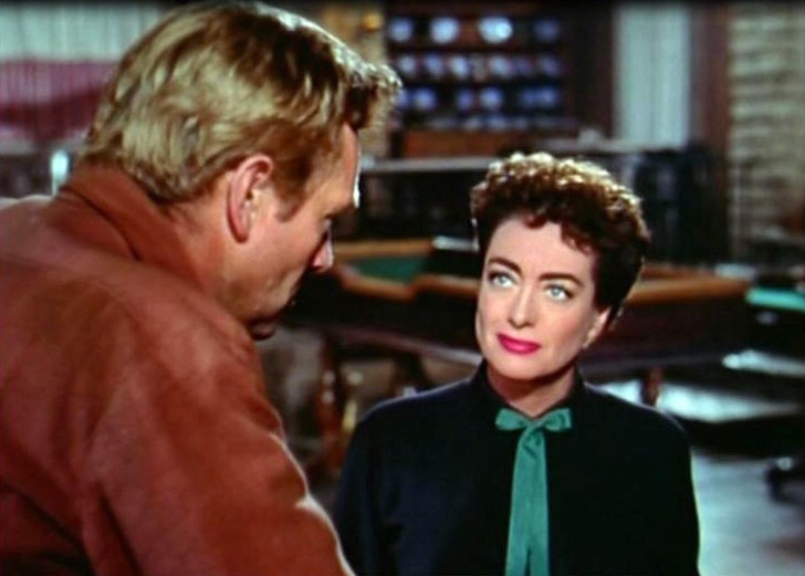 1954. 'Johnny Guitar' screen shot with Sterling Hayden.