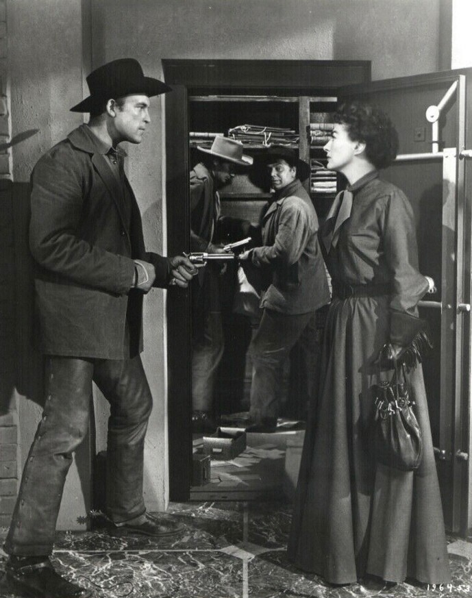 1954. 'Johnny Guitar.' With Scott Brady, left, and Ernest Borgnine.