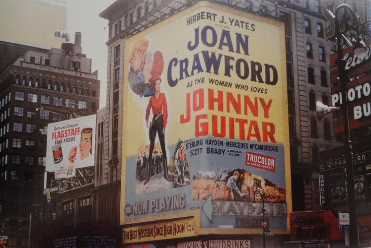 1953 Times Square billboard for 'Johnny Guitar.'