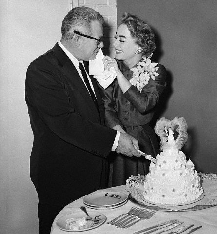 May 10, 1955. Cake for the newlyweds in Las Vegas.