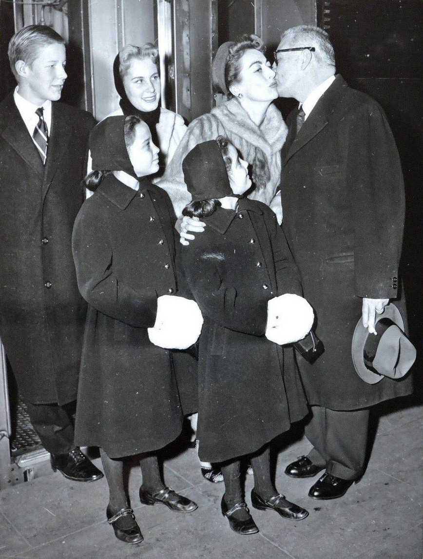 December 11, 1955. Arriving at Grand Central Station in NYC from Hollywood.