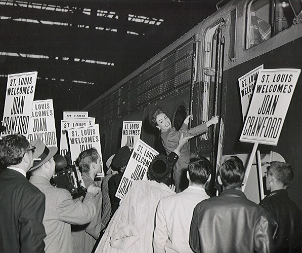 1955. Promoting 'Queen Bee' in St. Louis.