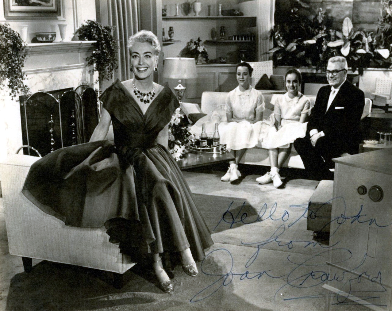1957. With husband Al Steele and twins Cathy and Cindy.