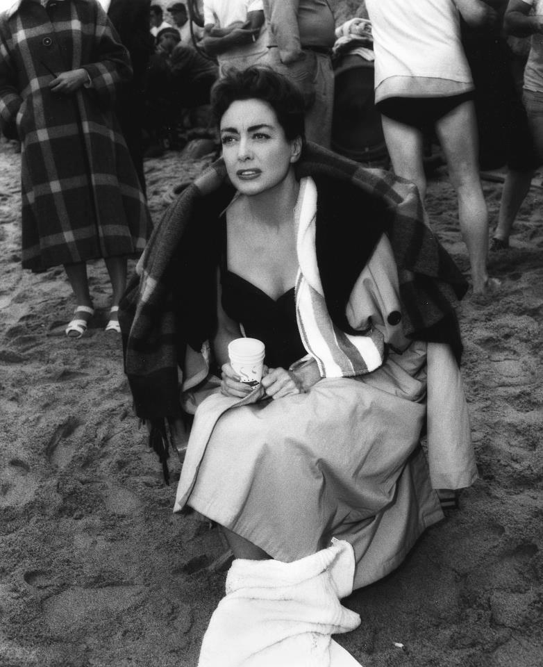 1956. On the set of 'Autumn Leaves.' (Thanks to Crystal.)