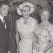 July 1956. At London's Dorchester Hotel with Helen Hayes and son James MacArthur.