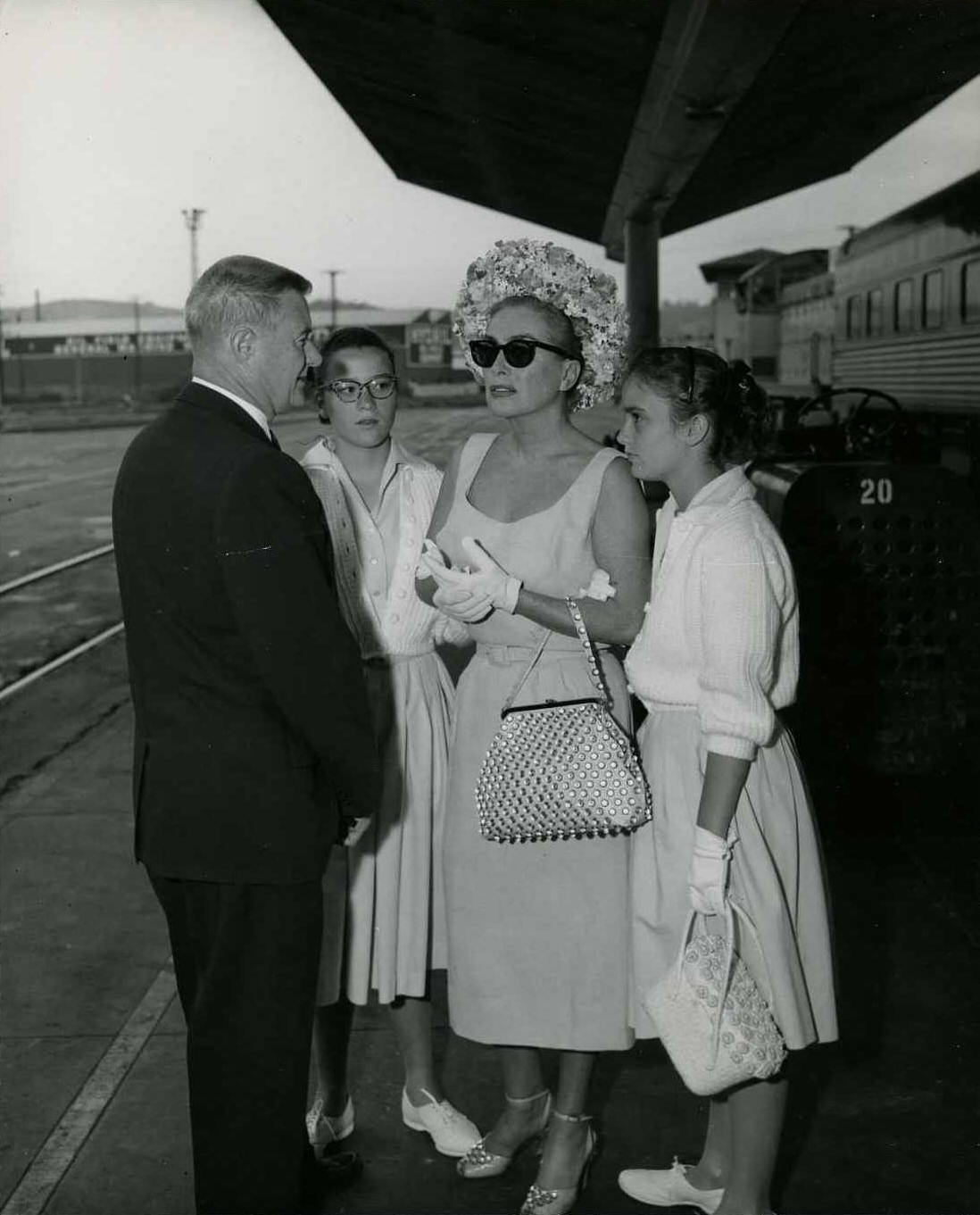 Summer 1960. Joan with twins Cathy and Cynthia.