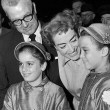 August 1956 with Al Steele and twins in London's train station.